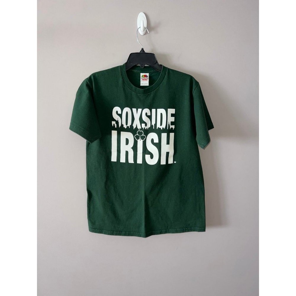 Forest green Soxside Irish Sox baseball Chicago T-shirt, size medium